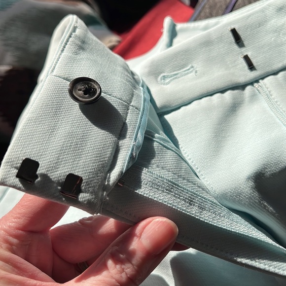 Light mint blue green WHBM slacks sz 10L 10 long - Picture 7 of 9
